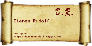 Dienes Rudolf névjegykártya